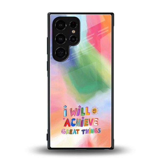 Goal Setter back phone cover | glass case for samsung galaxy s23 ultra