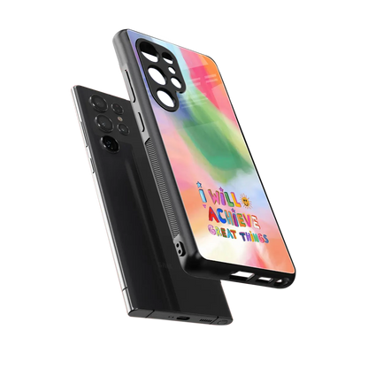 Goal Setter sleek samsung galaxy s25 ultra cover with tempered glass back and TPU edges