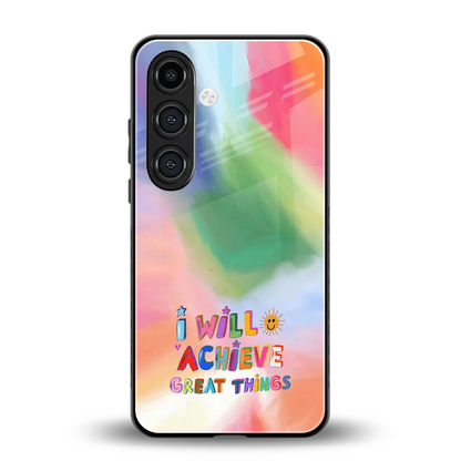 Goal Setter back phone cover | glass case for samsung galaxy s25 fe