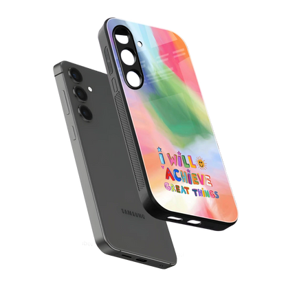 Goal Setter sleek samsung galaxy s25 cover with tempered glass back and TPU edges