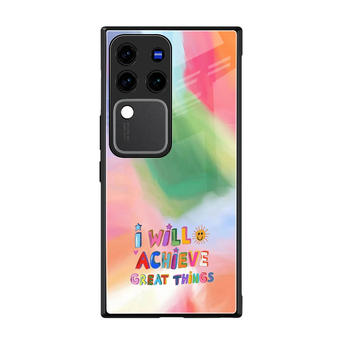 Goal Setter back phone cover | glass case forvivo v30 pro