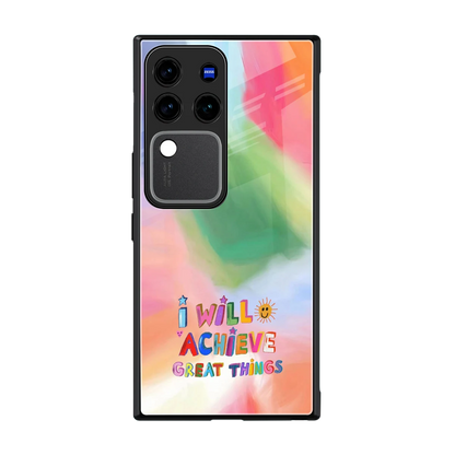 Goal Setter back phone cover | glass case forvivo v30 pro