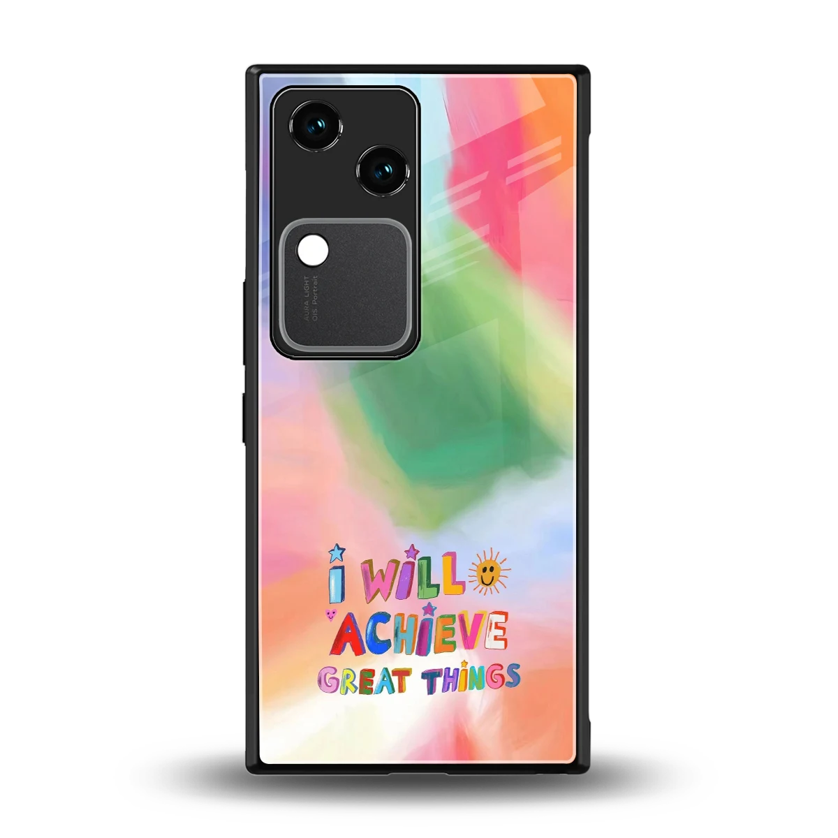 Goal Setter back phone cover | glass case for vivo v30
