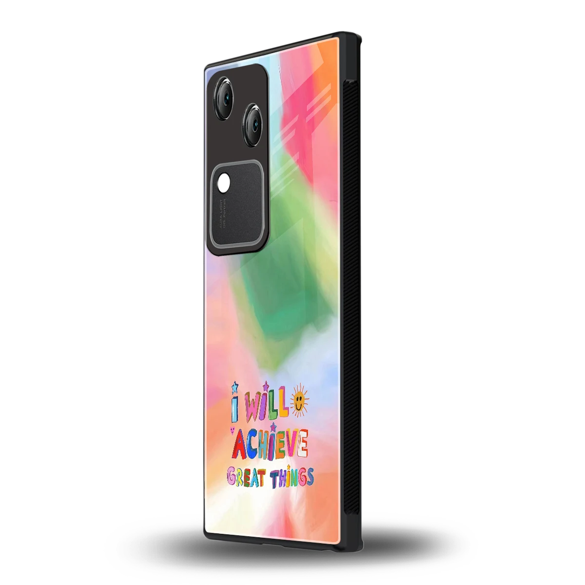 Goal Setter vivo v30 mobile cover | shockproof glass phone case