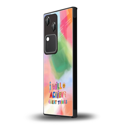 Goal Setter vivo v30 mobile cover | shockproof glass phone case