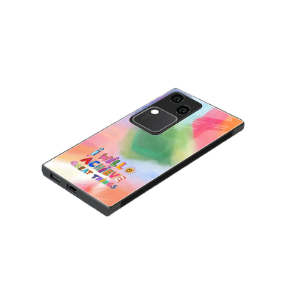 Goal Setter stylish phone case for vivo v30 | glossy glass and slim fit