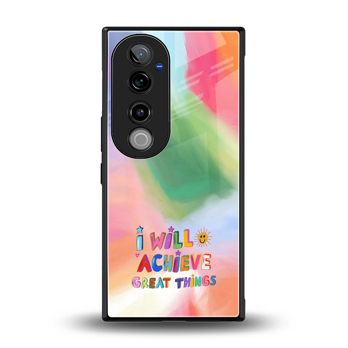 Goal Setter back phone cover | glass case for vivo v40 pro