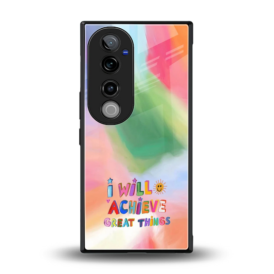 Goal Setter back phone cover | glass case for vivo v40 pro