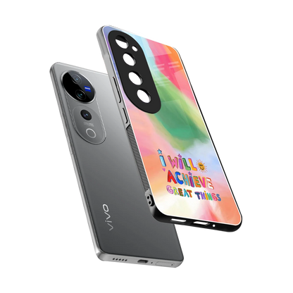 Goal Setter sleek vivo v40 pro cover with tempered glass back and TPU edges