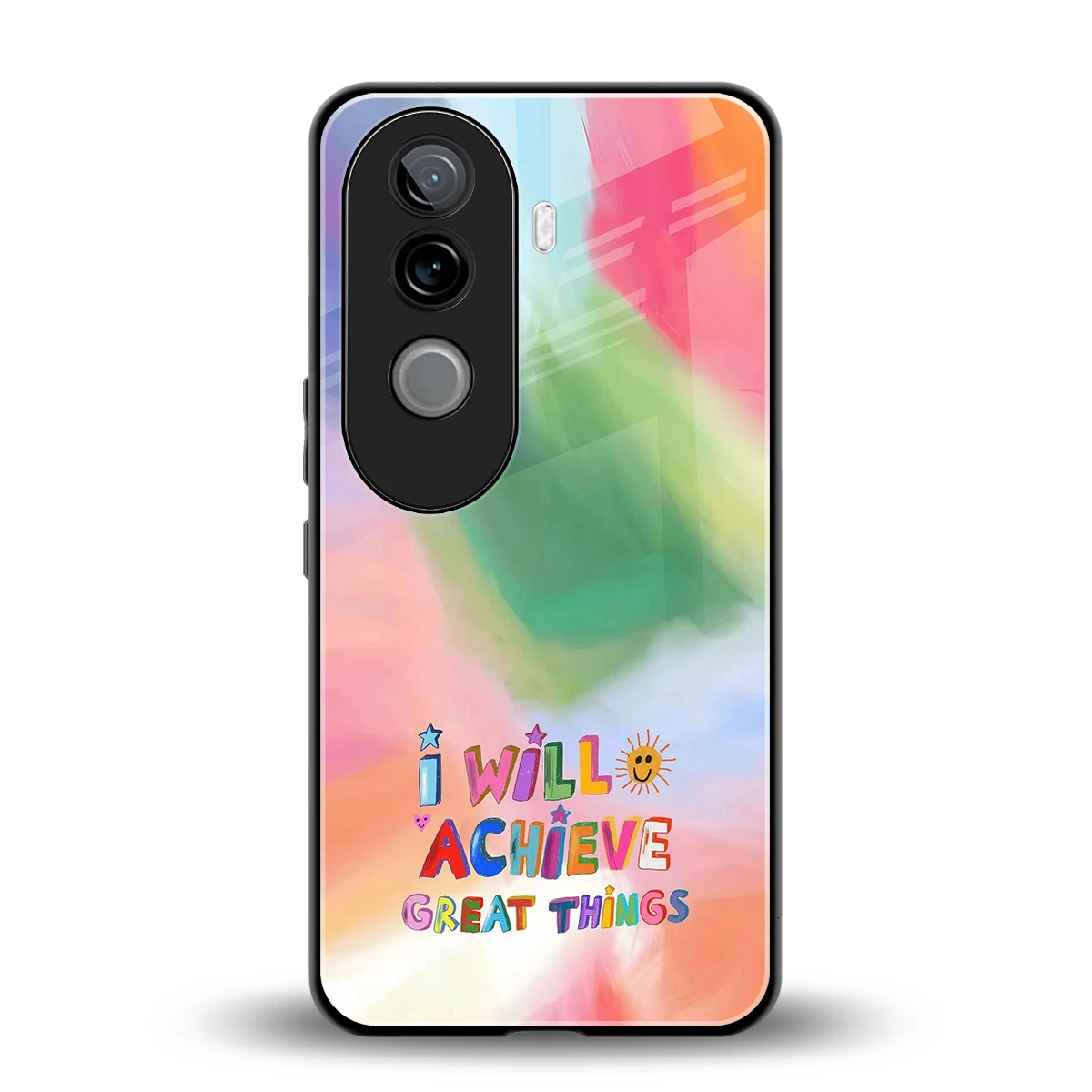 Goal Setter back phone cover | glass case for vivo v40e