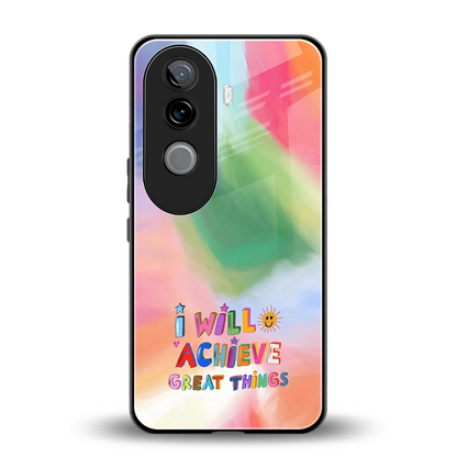 Goal Setter back phone cover | glass case for vivo v40e