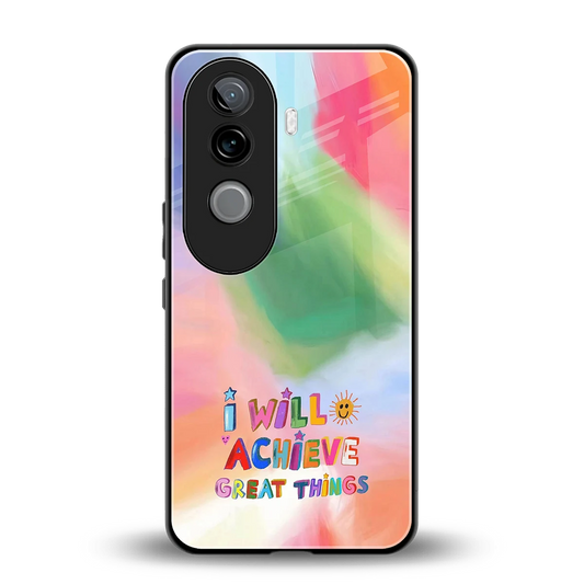 Goal Setter back phone cover | glass case for vivo v40e