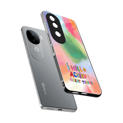 Goal Setter sleek vivo v40e cover with tempered glass back and TPU edges