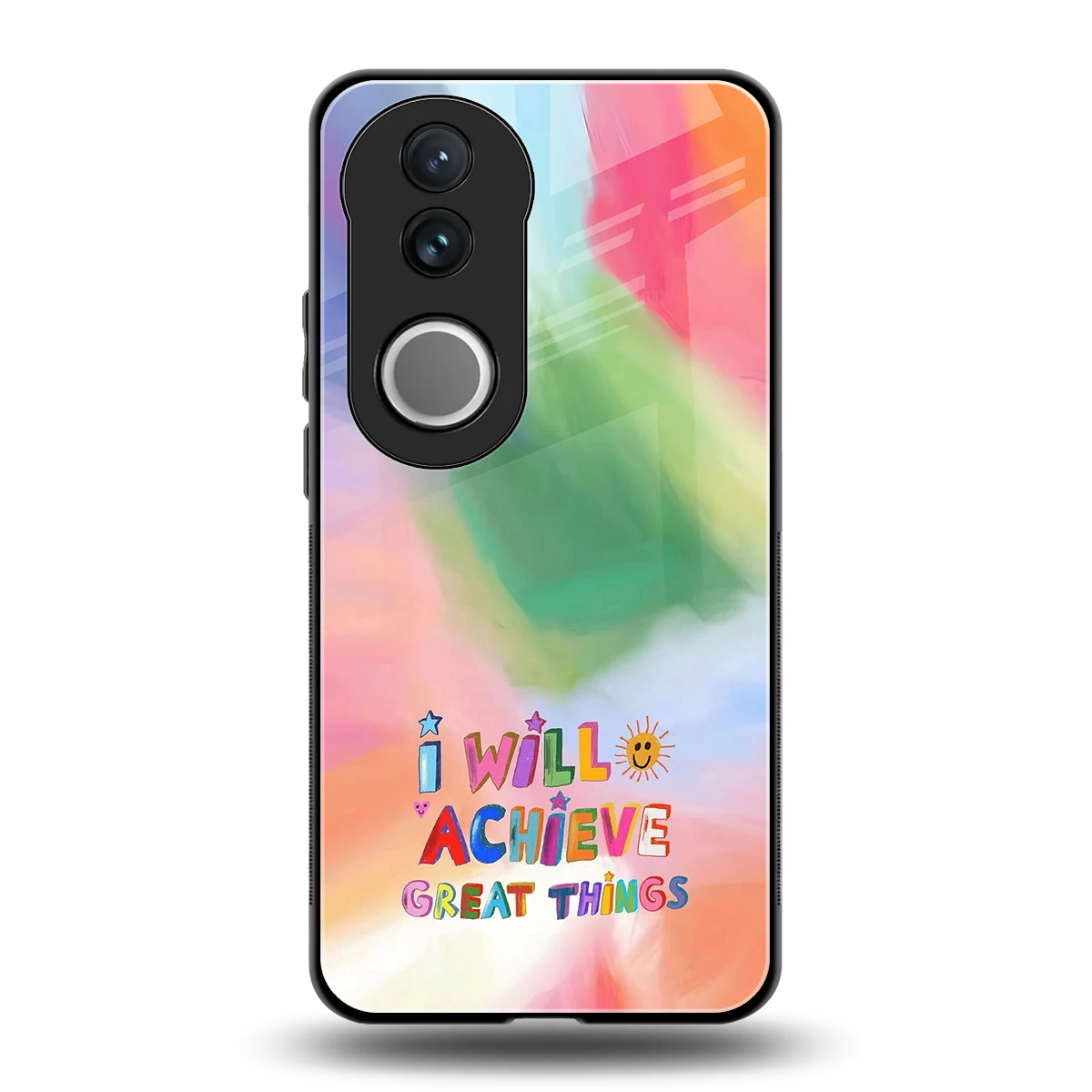 Goal Setter back phone cover | glass case for vivo v50