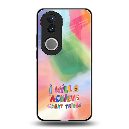Goal Setter back phone cover | glass case for vivo v50
