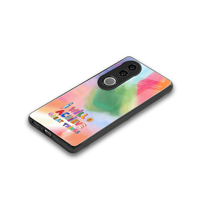 Goal Setter stylish phone case for vivo v50 | glossy glass and slim fit