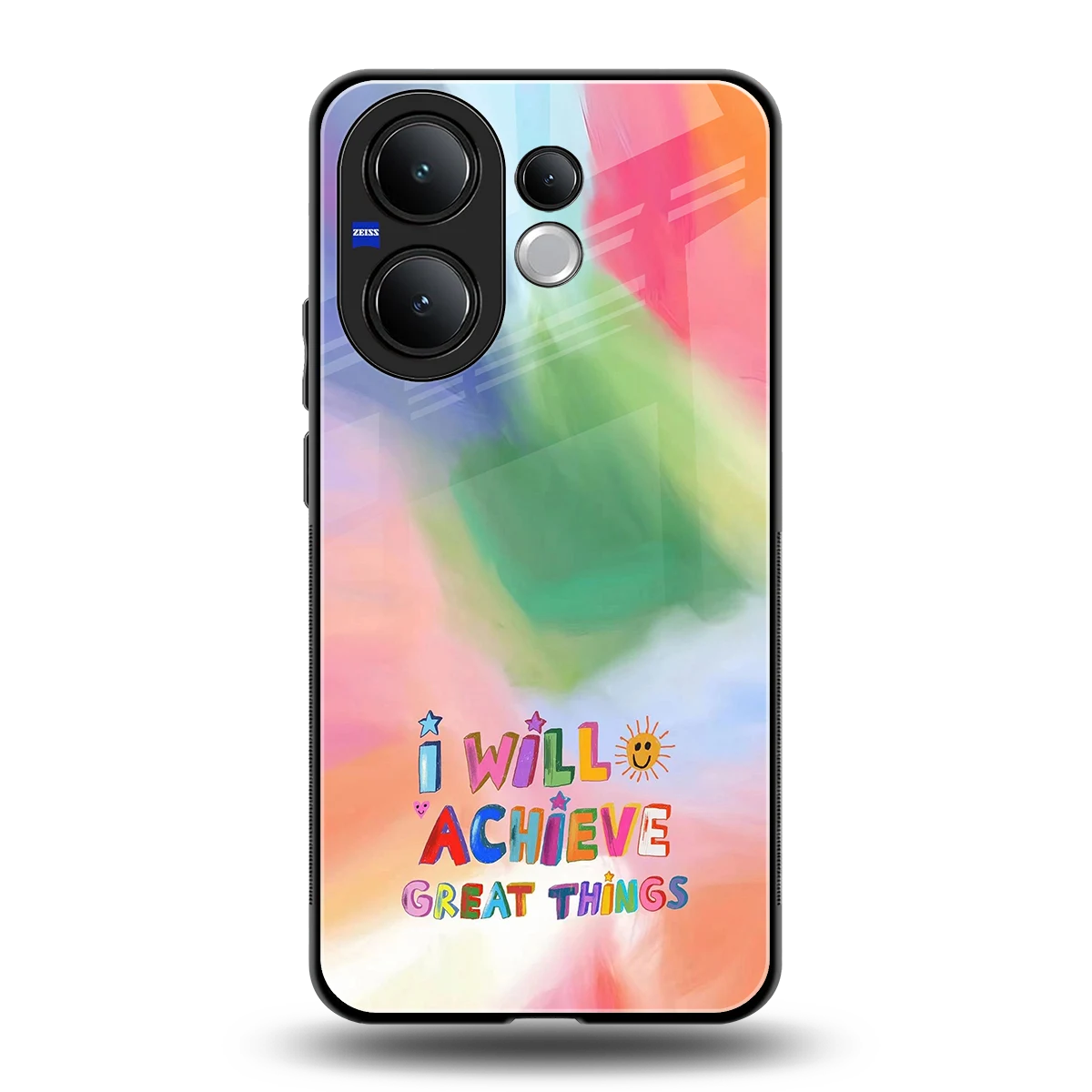Goal Setter back phone cover | glass case for vivo v60