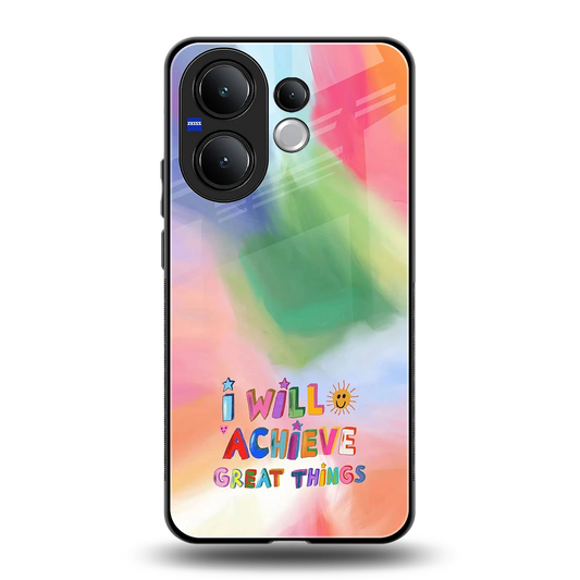 Goal Setter back phone cover | glass case for vivo v60
