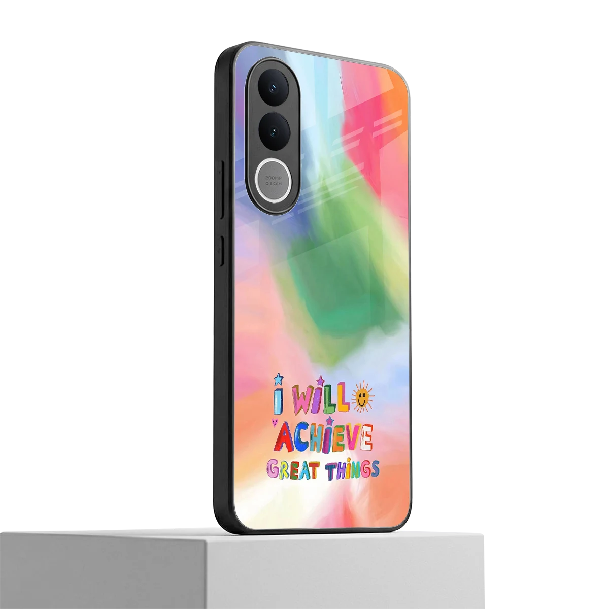 Goal Setter vivo v70 fe mobile cover | shockproof glass phone case