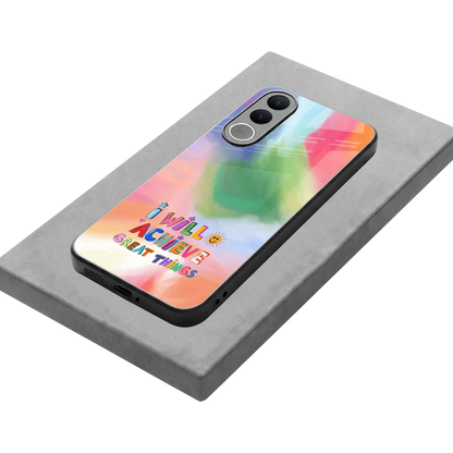 Goal Setter stylish phone case for vivo v70 fe | glossy glass and slim fit
