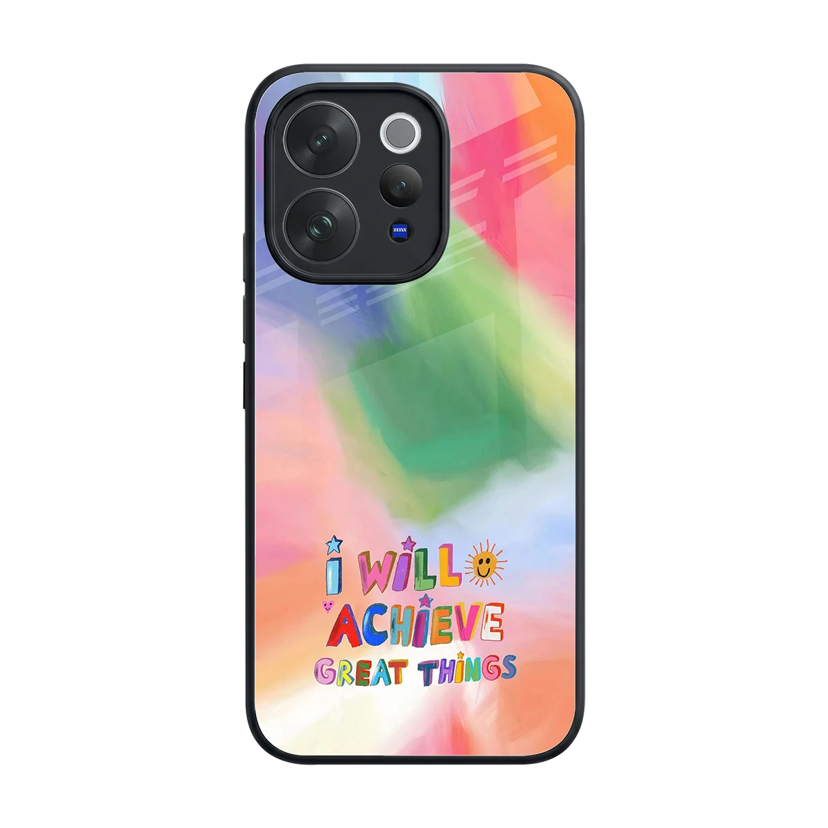 Goal Setter back phone cover | glass case for vivo v70