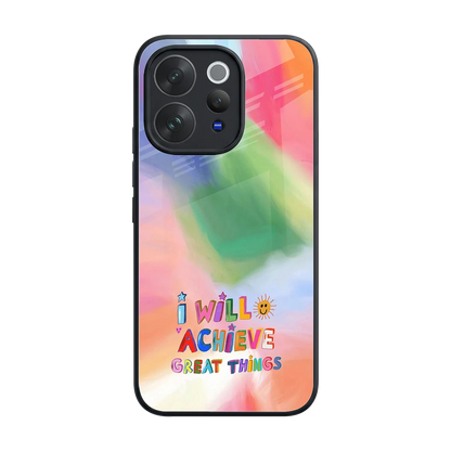Goal Setter back phone cover | glass case for vivo v70 elite