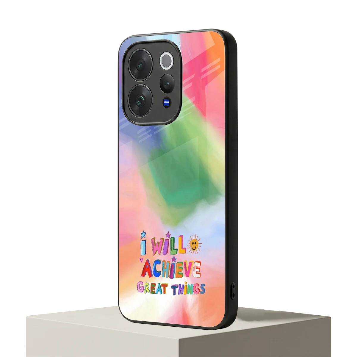 Goal Setter vivo v70 mobile cover | shockproof glass phone case