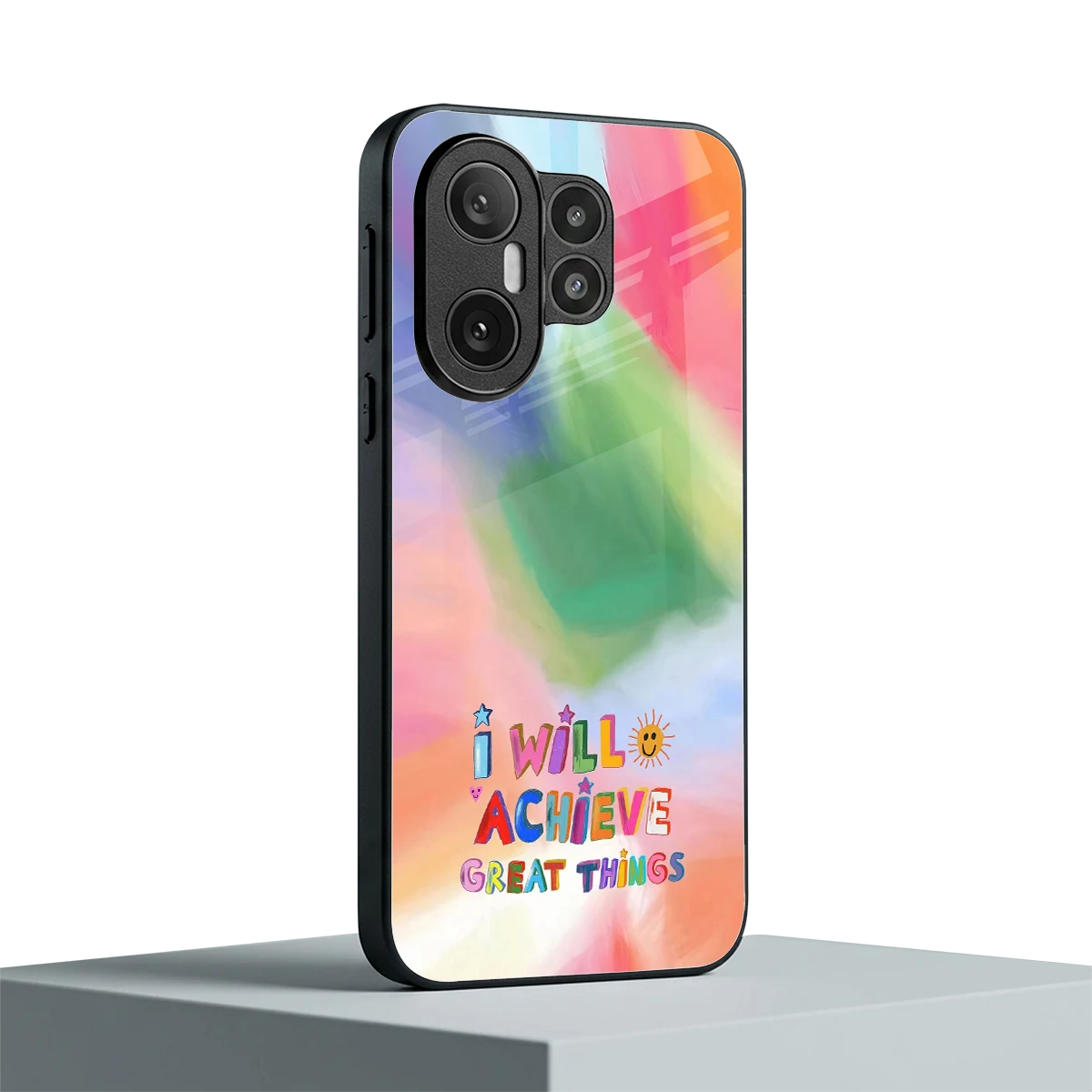 Goal Setter vivo x200 fe mobile cover | shockproof glass phone case