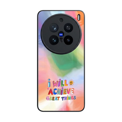 Goal Setter back phone cover | glass case for vivo x200 pro