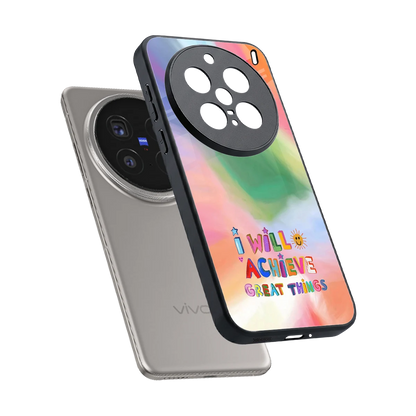 Goal Setter sleek vivo x200 pro cover with tempered glass back and TPU edges