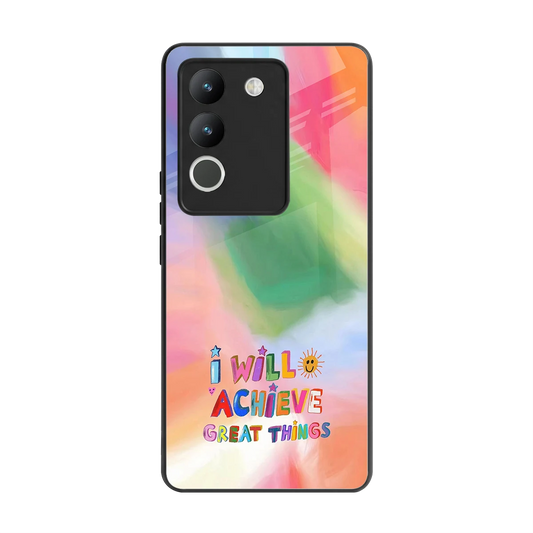 Goal Setter back phone cover | glass case for vivo y200 5g