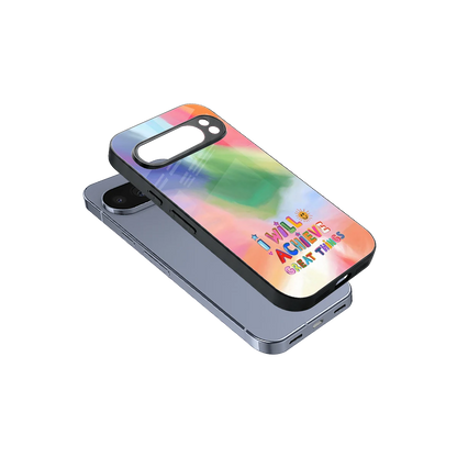 Goal Setter sleek google pixel 10 pro cover with tempered glass back and TPU edges