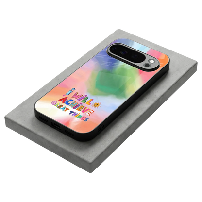 Goal Setter stylish phone case for google pixel 10 pro | glossy glass and slim fit