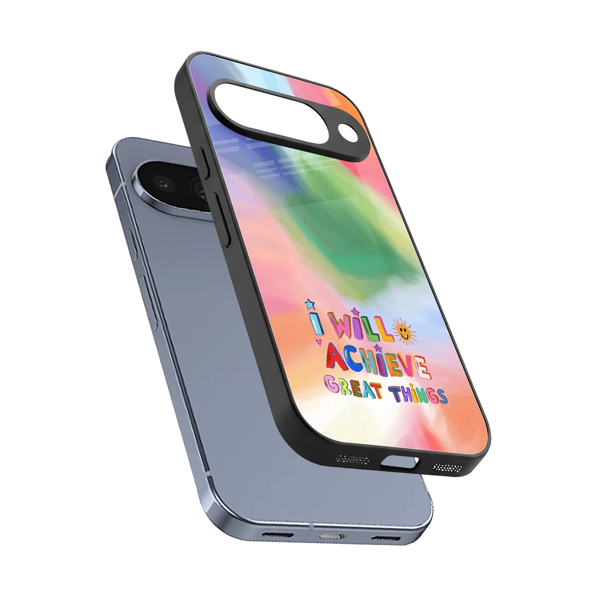 Goal Setter sleek google pixel 10 cover with tempered glass back and TPU edges