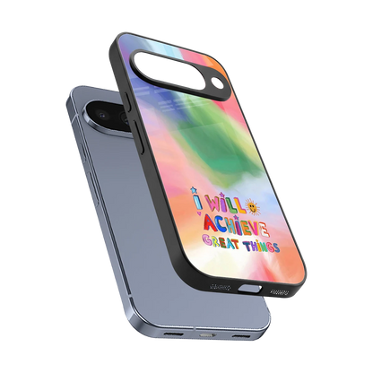 Goal Setter sleek google pixel 10 cover with tempered glass back and TPU edges