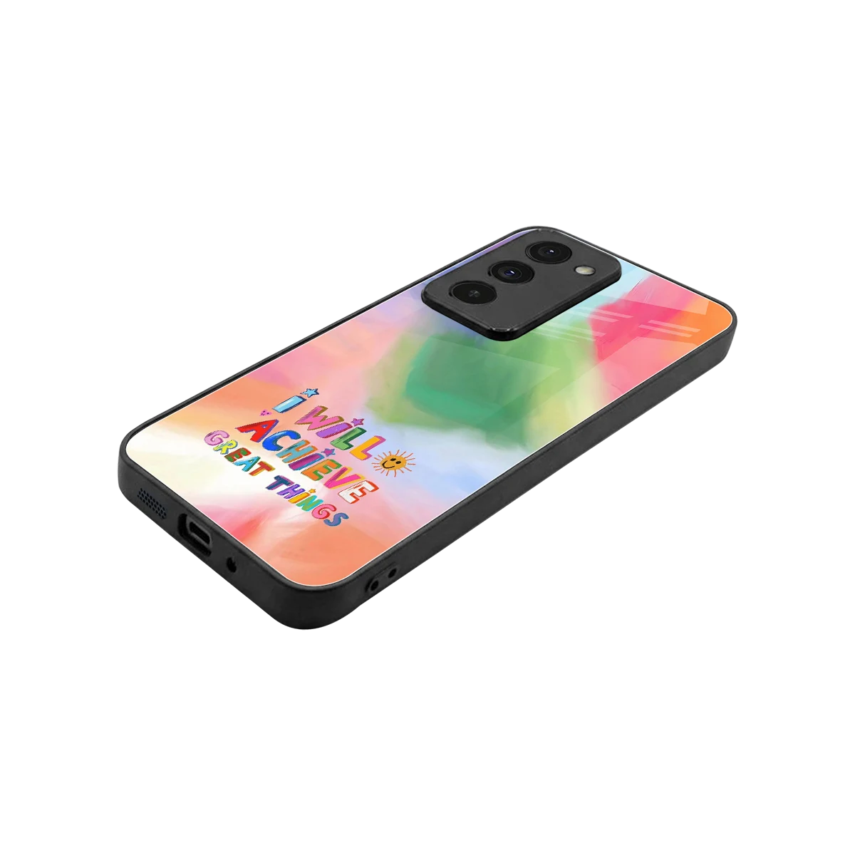 Goal Setter stylish phone case for redmi 15 5g | glossy glass and slim fit