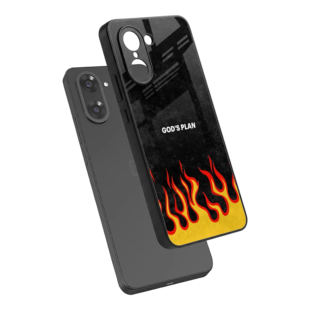 Gods Plan sleek oneplus nord ce5 5g cover with tempered glass back and TPU edges