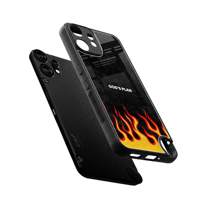 Gods Plan sleek cmf nothing phone 2 pro cover with tempered glass back and TPU edges
