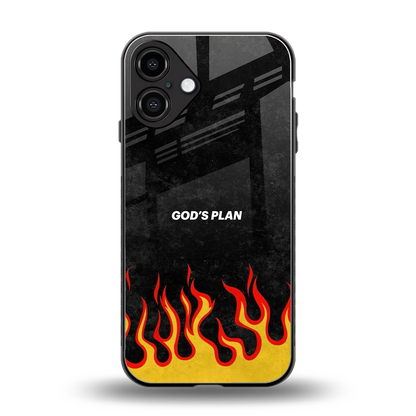 Gods Plan back phone cover | glass case for iphone 16 plus