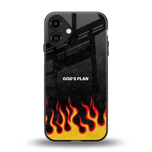 Gods Plan back phone cover | glass case for iphone 16 plus
