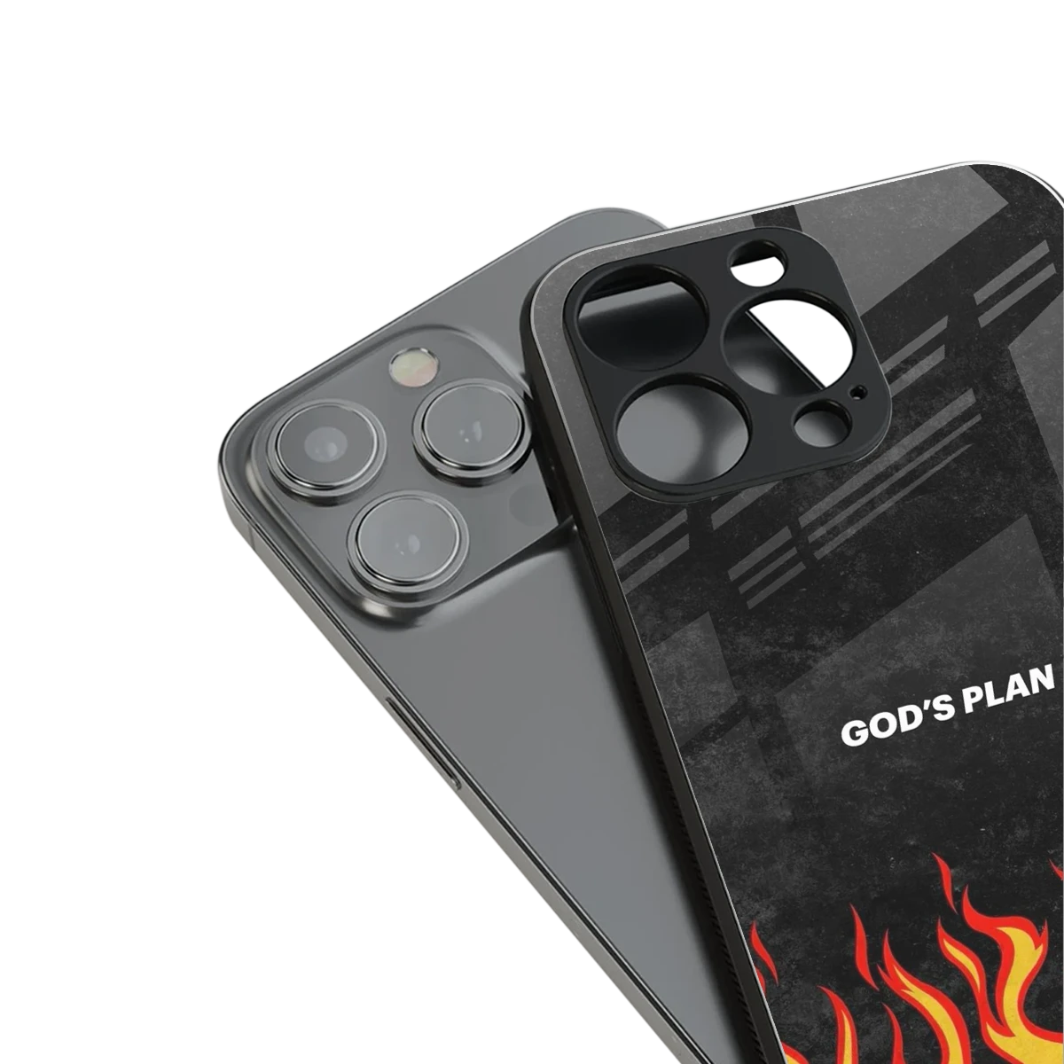 Gods Plan stylish phone case for iphone 13 pro max | glossy glass and slim fit