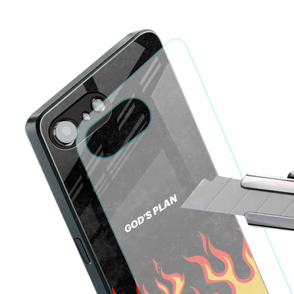 Gods Plan stylish phone case for iphone 16e | glossy glass and slim fit