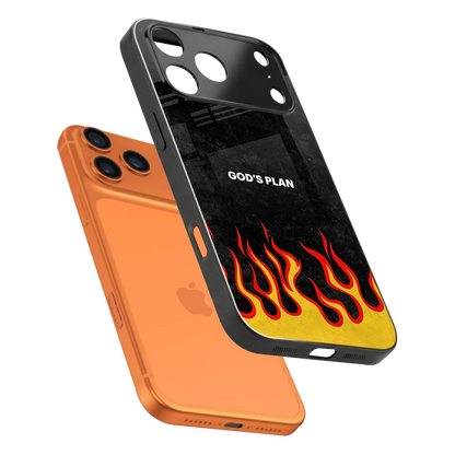 Gods Plan sleek iphone 17 pro cover with tempered glass back and TPU edges