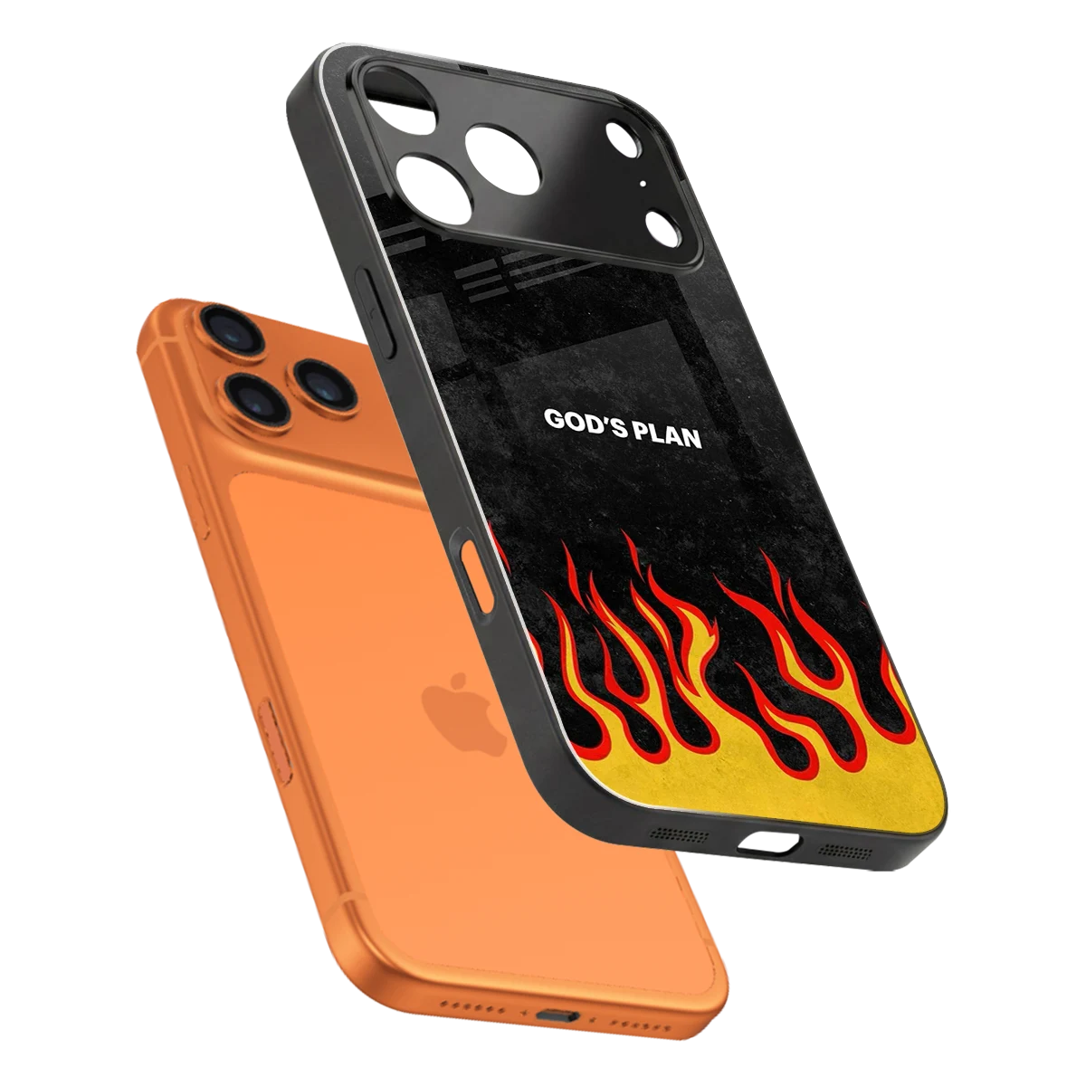 Gods Plan sleek iphone 17 pro max cover with tempered glass back and TPU edges