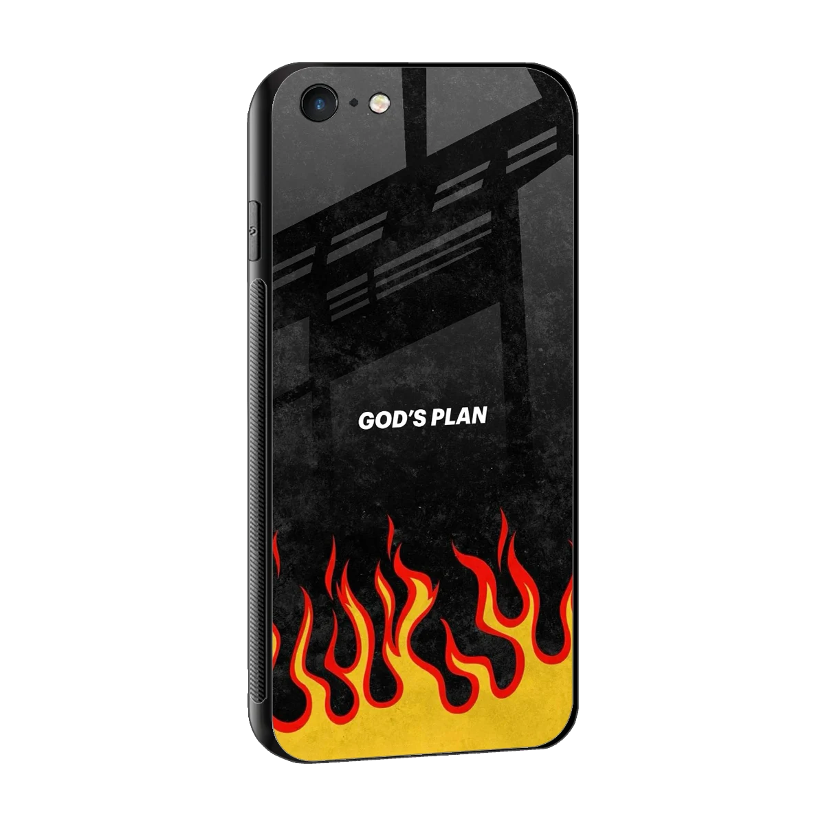 Gods Plan sleek iphone 6s plus cover with tempered glass back and TPU edges