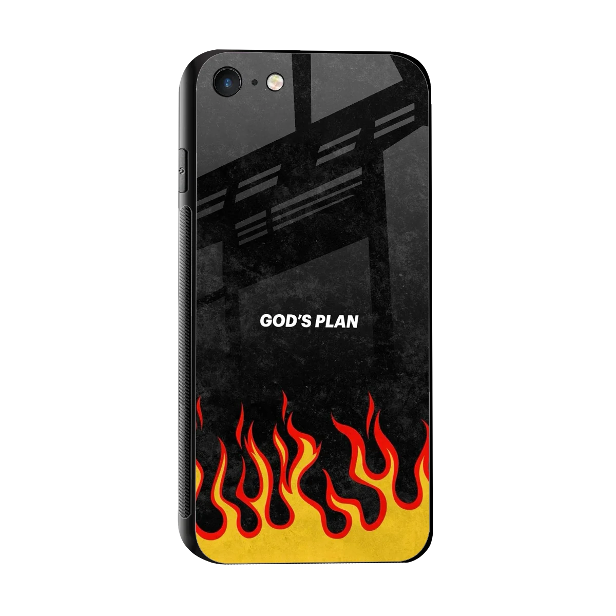 Gods Plan sleek iphone 7 cover with tempered glass back and TPU edges