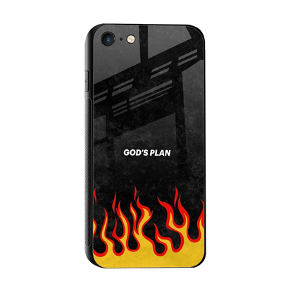 Gods Plan sleek iphone 7 cover with tempered glass back and TPU edges