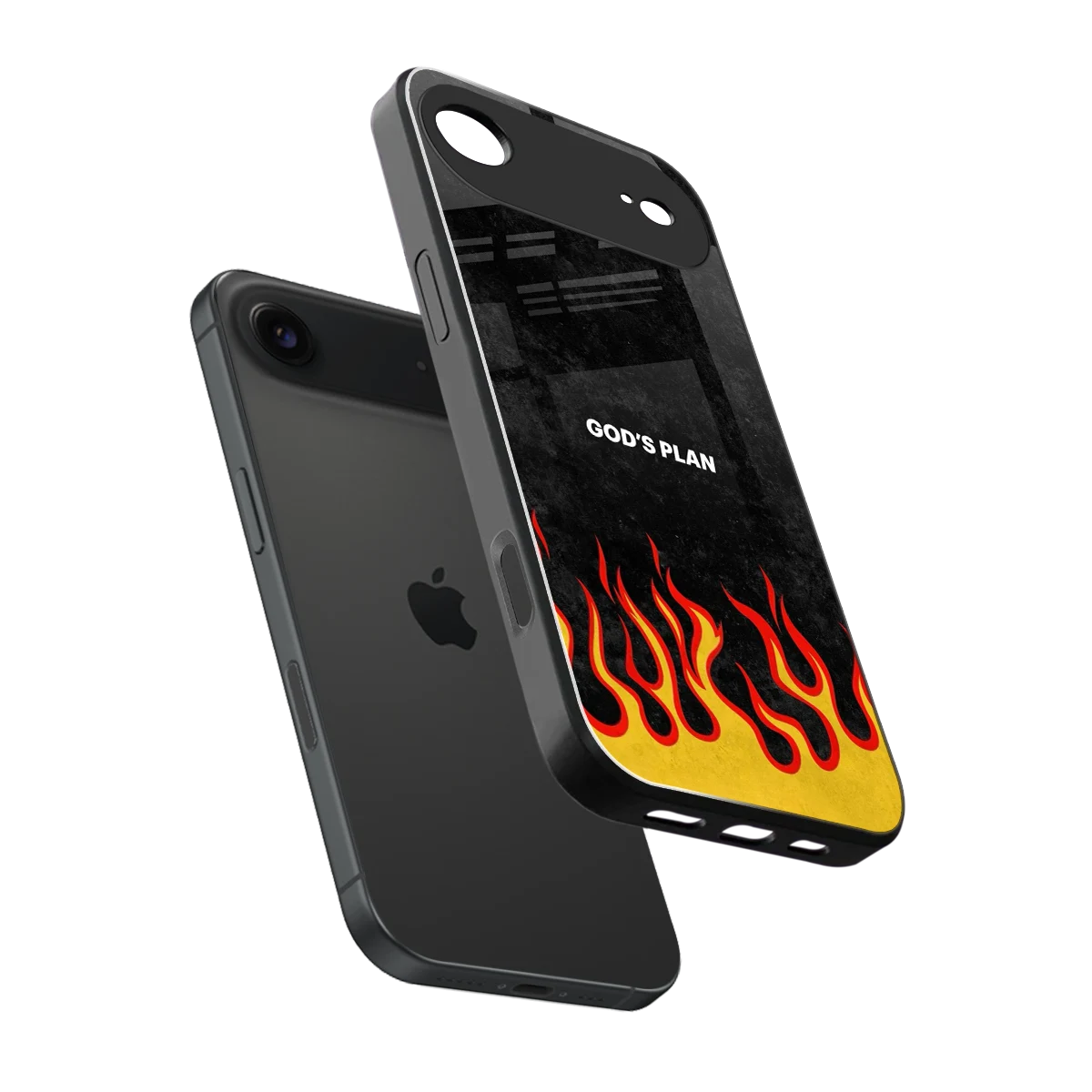 Gods Plan sleek iphone air cover with tempered glass back and TPU edges