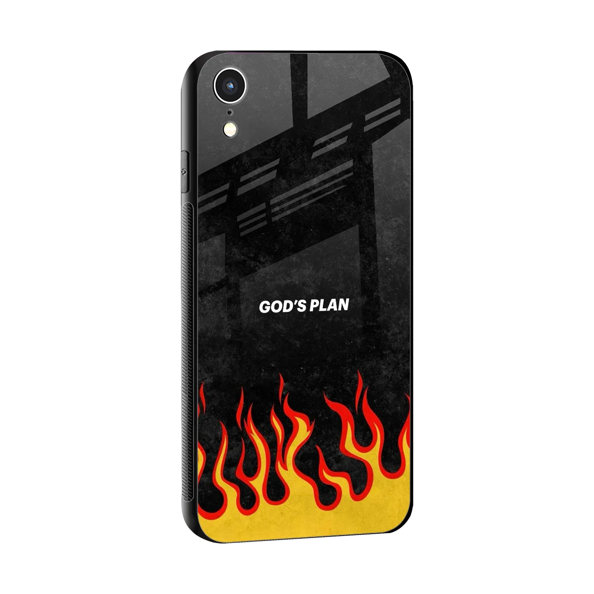 Gods Plan sleek iphone xr cover with tempered glass back and TPU edges