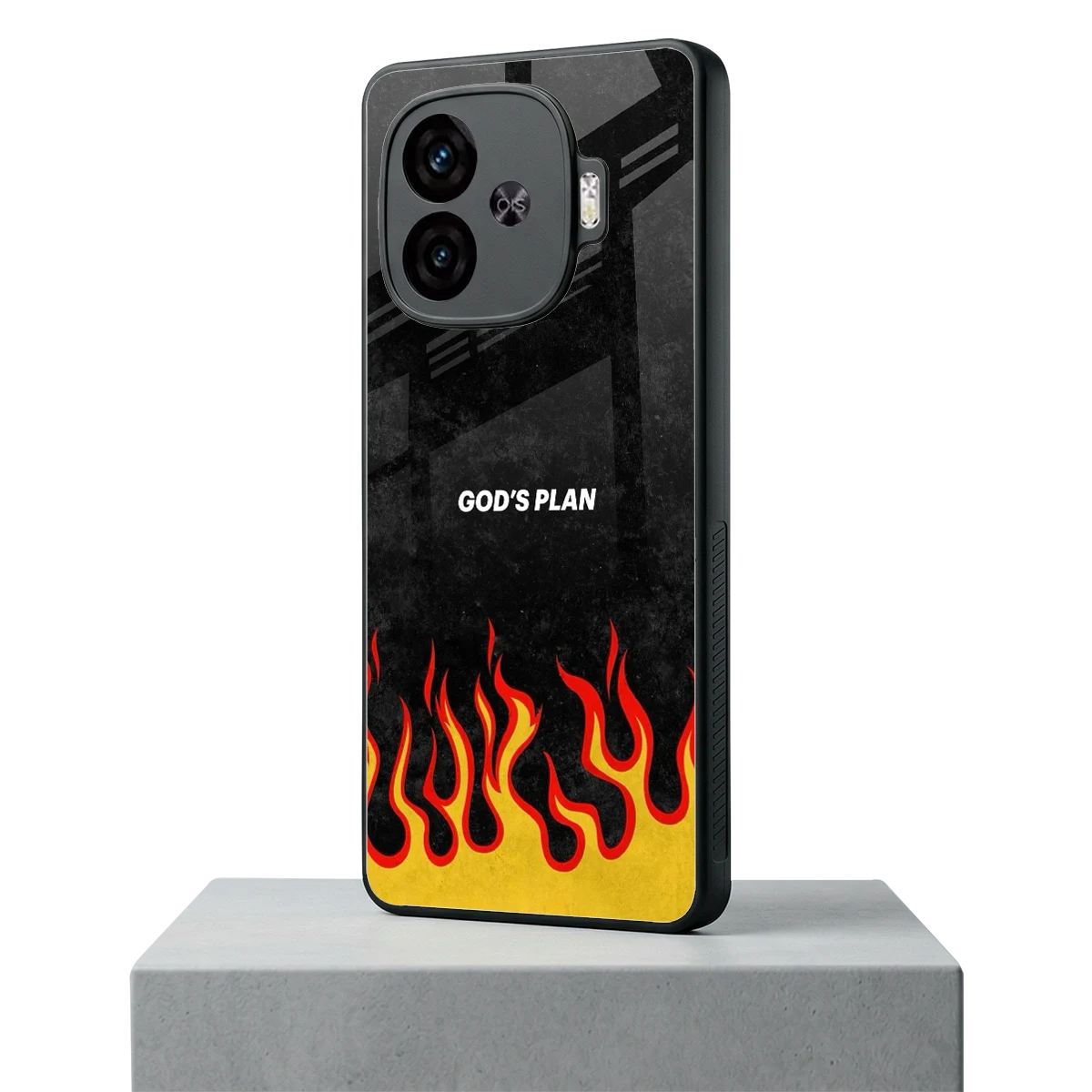Gods Plan iqoo neo 10r 5g mobile cover | shockproof glass phone case